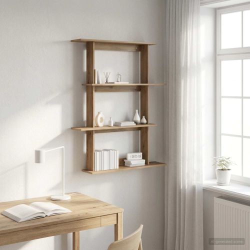 Стенен рафт Дъб артизан 100 x 20 x 126 см Инженерна дървесина