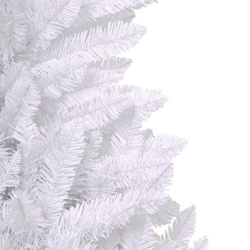 Изкуствено коледно дърво с хингед Бяло 138 x 138 x 300 см