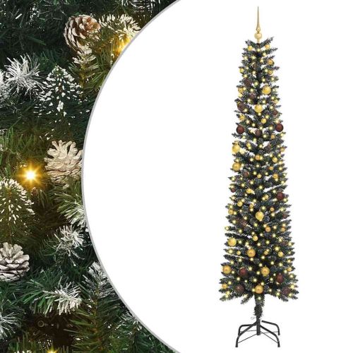 С изкуствено коледно дърво с 300 LED светодиода Зелен 240 cm