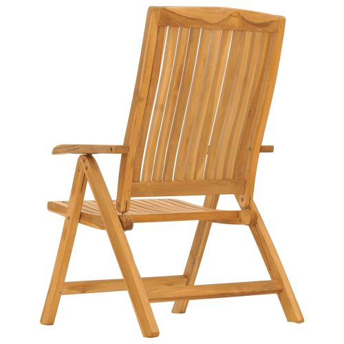 Сгъваеми столове с възглавници, 4 бр., масивно тиково дърво
