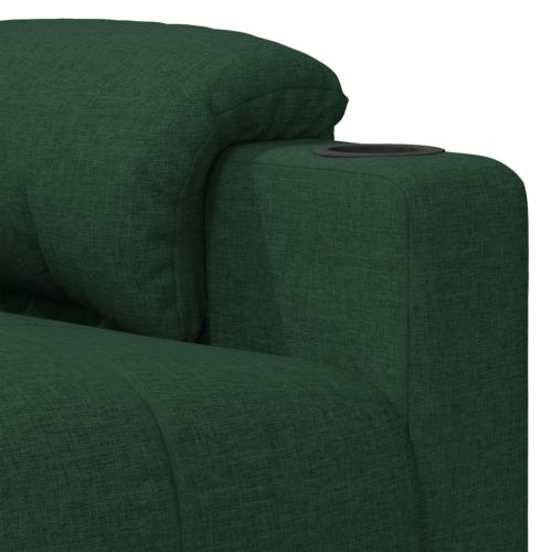 Масажен стол, тъмнозелен, текстил