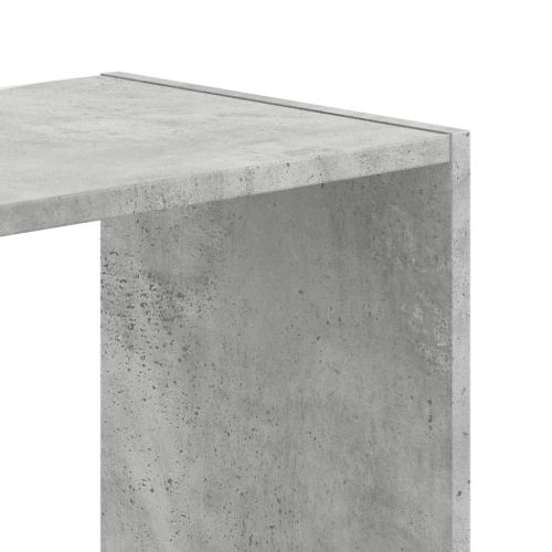 Библиотека, бетонно сива, 68,5x32x75 см, инженерно дърво