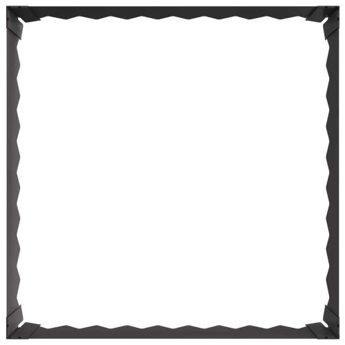 Ограда за трева 4 pcs 60 x 60 x 20 см Стомана Черно
