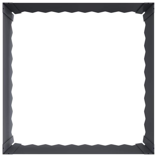 Ограда за трева 4 pcs 60 x 60 x 35 cm Стомана Антрацит