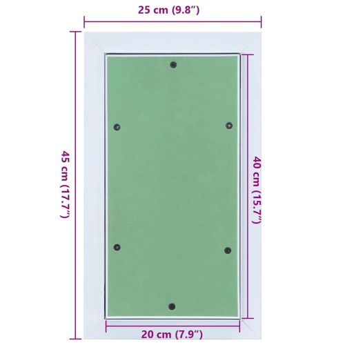 Достъпен панел Зелен и сребърен 25 x 45 см