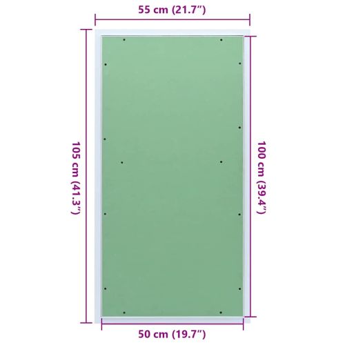 Достъпен панел Зелен и сребърен 55 x 105 см