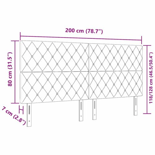 LED глава с LED ленти с таблото Розово 200 cm Кадифе