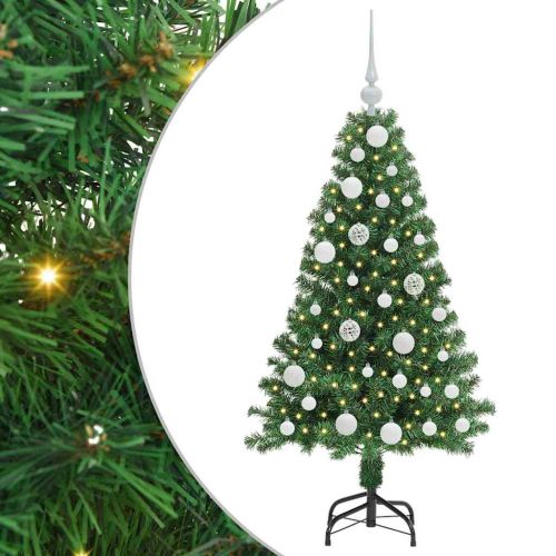 С изкуствено коледно дърво с 150 LED светодиода Зелен 120 cm