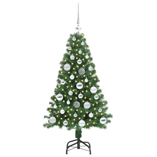 С изкуствено коледно дърво с 150 LED светодиода Зелен 120 cm