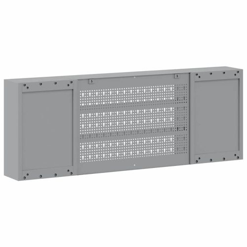 Шкаф за инструменти с рафт Червен и сив 150 x 20 x 55 см