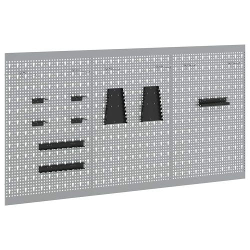 Панел за инструменти 3 бр. Сив 150 x 1 x 80 см