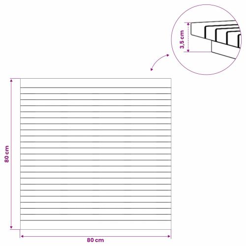 Топ за маса 80 x 80 x 3,5 см Квадратна Солидно тиково дърво
