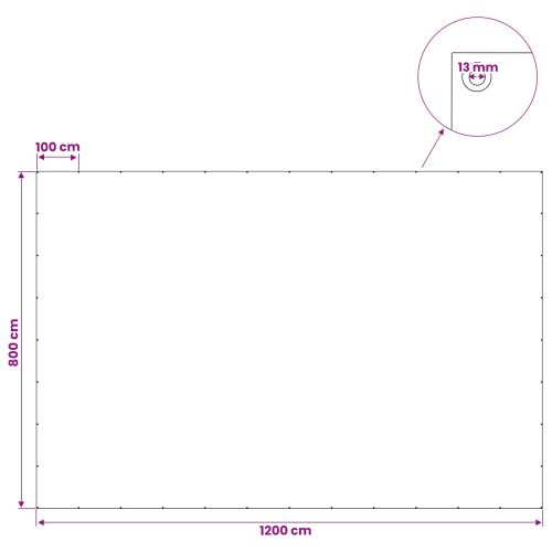Платно с детайли Светлосиво 8 x 12 м 90 г / м2 ПЕ