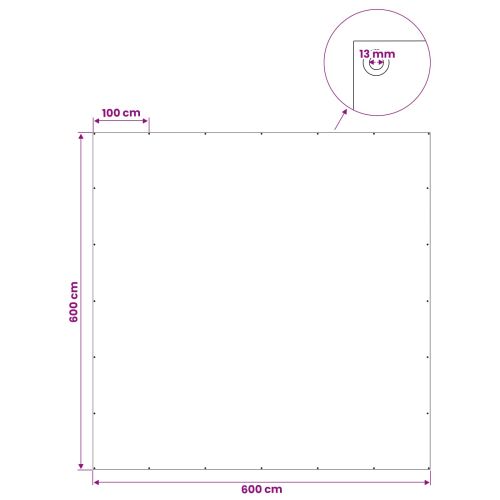 Платно с детайли Зелено 6 x 6 м 260 gsm ПЕ