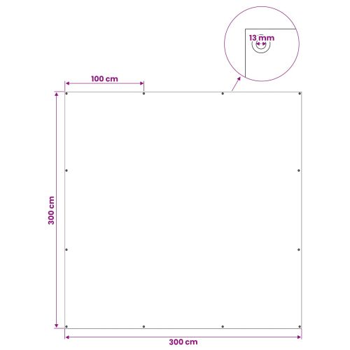 Платно с детайли Антрацитено сиво 3 x 3 м 90 гсм ПЕ