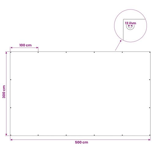 Платно с детайли Антрацитено сиво 3 x 5 м 260 гсм ПЕ