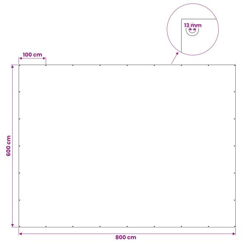 Платно с детайли Антрацитено сиво 6 x 8 м 260 гсм ПЕ