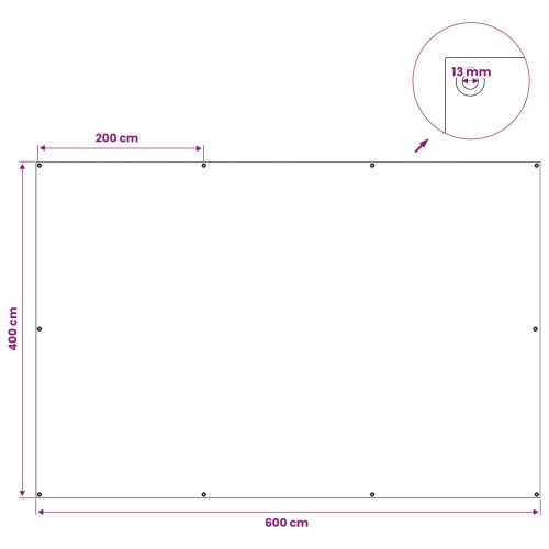 Платно с детайли Синьо 4 x 6 м 90 г / м² ПЕ