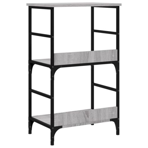 Етажерка за книги сив сонома 50x33x82 см инженерно дърво