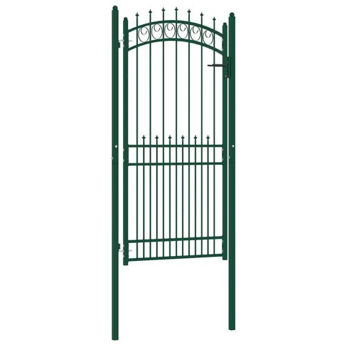 Оградна порта EMMEN с шипове, стомана, 104x147 см, зелена