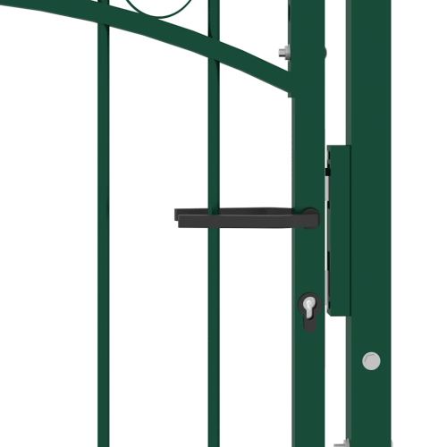 Оградна порта EMMEN с шипове, стомана, 104x134,5 см, зелена