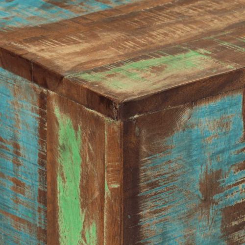 Конзолна маса, 110x30x75 cм, регенерирано дърво масив и желязо