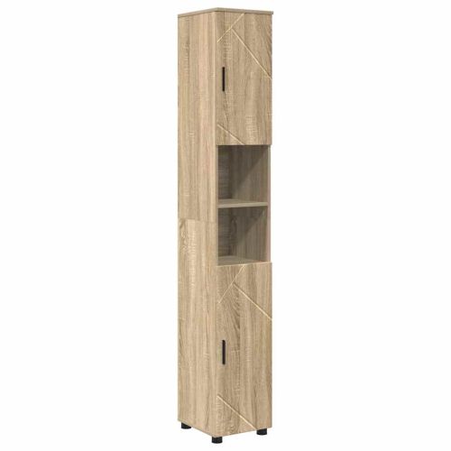 Комплект мебели за баня 5 бр. Сонома дъб 61 x 35 x 64 см