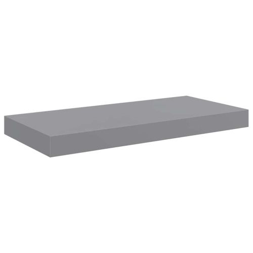 Окачени стенни рафтове, 4 бр, сиви, 50x23,5x3,8 см, МДФ