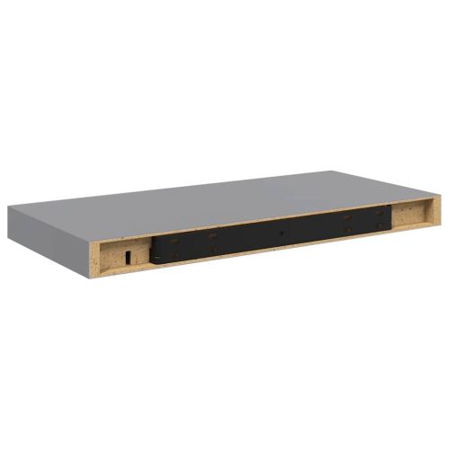 Окачени стенни рафтове, 4 бр, сиви, 50x23,5x3,8 см, МДФ
