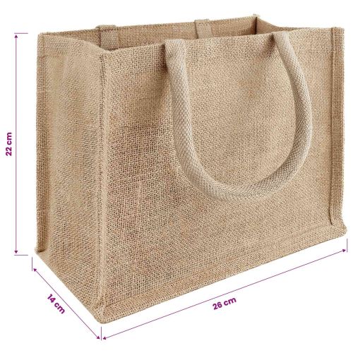 Чанти от юта 50 Натурално 26 x 22 x 14 см 100% Юта Тоса