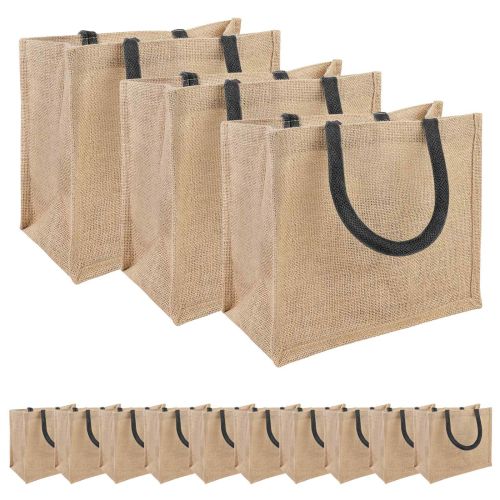 Чанти от юта 50 Естествено и черно 26 x 22 x 14 см