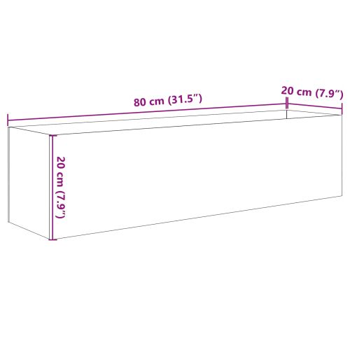 Аквариум със съхранение Прозрачен 80 x 20 x 20 см Стъкло