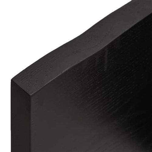 Плот за баня тъмнокафяв 220x50x(2-4)см обработено масивно дърво
