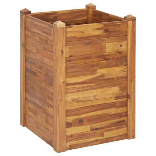 Градинска повдигната леха, 60x60x84 см, акациево дърво масив