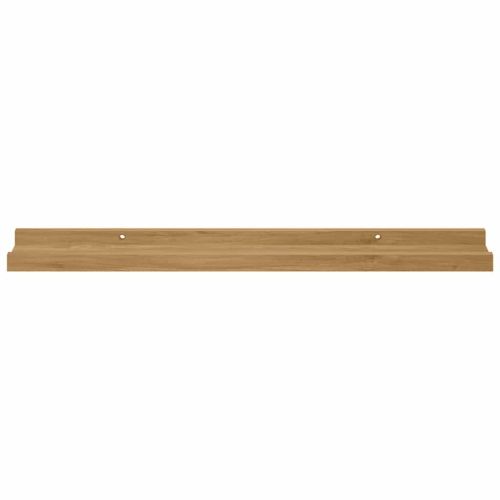 Стенен рафт Монтиране на стена 2 бр. Кафяво 60 x 9 x 3 cm