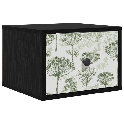 Стенен шкаф за нощно шкафче GOTHA Черен дъб 36 x 33 x 25 см