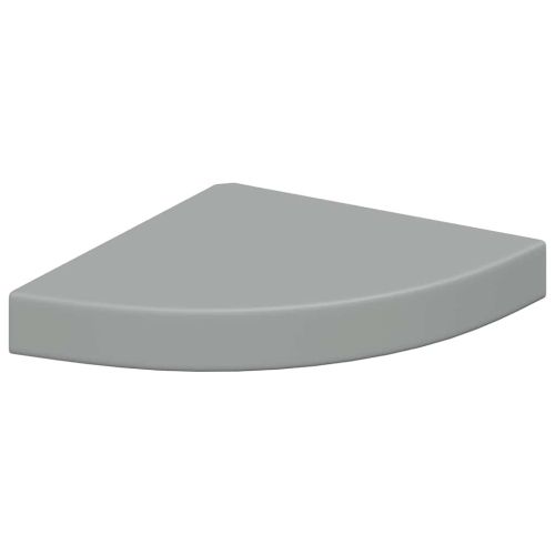 Окачени ъглови рафтове, 2 бр, сиви, 25x25x3,8 см, МДФ