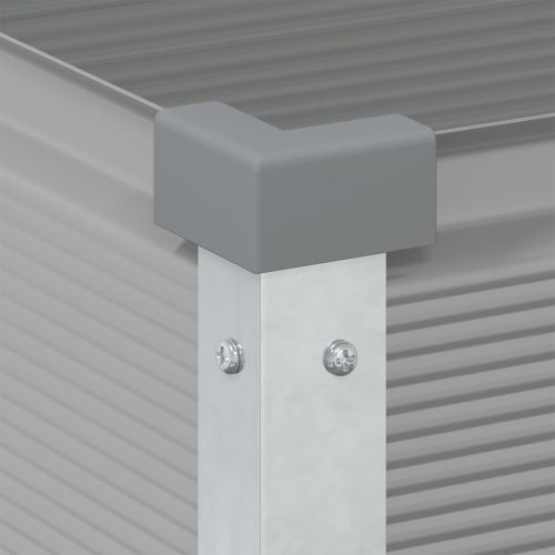 Кашпа Светлосиво 100 x 45 x 90 см Галванизирана стомана