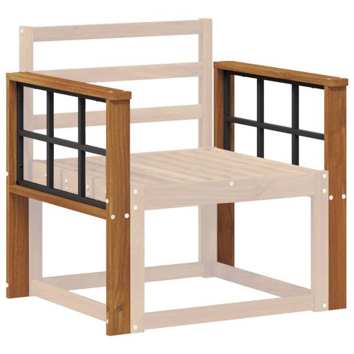 Подлакътник 2 бр. Натурално 60 x 6 x 61 см