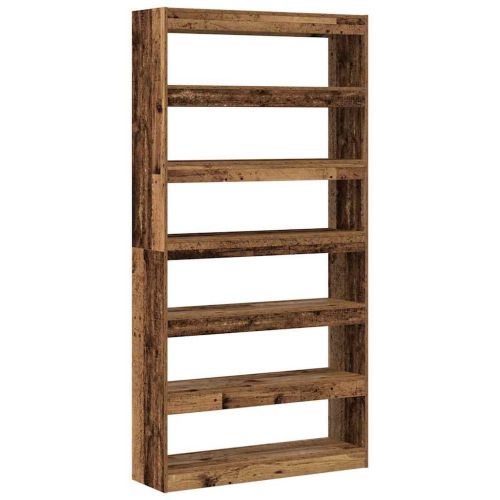 Шкаф за книги 6 нива 100 x 30 x 198 см Инженерна дървесина