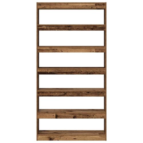 Шкаф за книги 6 нива 100 x 30 x 198 см Инженерна дървесина