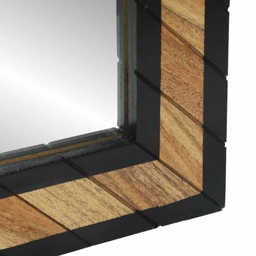Стенни огледала Правоъгълна Черен и кафяв 50 x 2 x 90 см