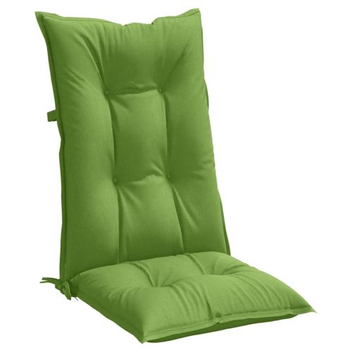 Highback Chair Cushions 2 pcs Melange Green 120x50x7 cm Fabric - Untranslated