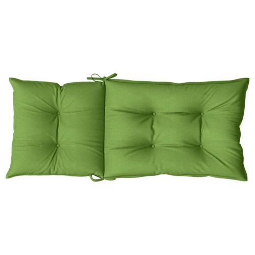 Highback Chair Cushions 2 pcs Melange Green 120x50x7 cm Fabric - Untranslated