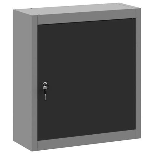 Шкаф за инструменти с рафт Черен и Сив 50 x 20 x 55 см
