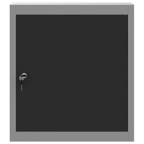 Шкаф за инструменти с рафт Черен и Сив 50 x 20 x 55 см