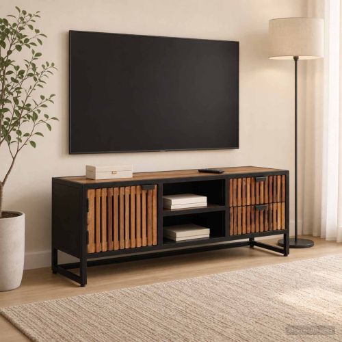 ТВ шкаф с чекмедже със съхранение с врата 105 x 30 x 40 см