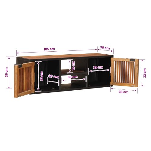 Ръчно изработено телевизионно шкафче 105 x 30 x 35 см