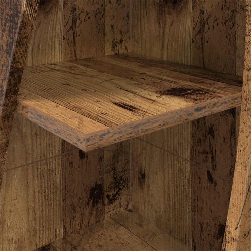 Ъглов шкаф 32x32x140см Инженерна дървесина Старо дърво