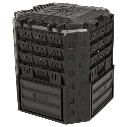 Градински компостер Черно 71 x 71 x 81,5 см 100% ПП
